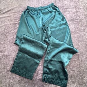 Erika Taylor Satin Emerald green Lounge Pants